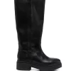 ( Permanente Kollektion ) Maje Black Flache Lederstiefel Damen 1 ( Permanente Kollektion ) Maje Black Flache Lederstiefel Damen -Outlet MAJE Store 18032819 38737090 600
