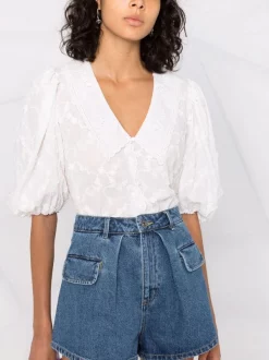 ( Neue Saison ) Maje Oberteil Mit Puffärmeln White 12 ( Neue Saison ) Maje Oberteil Mit Puffärmeln White -Outlet MAJE Store 18032824 38210829 600