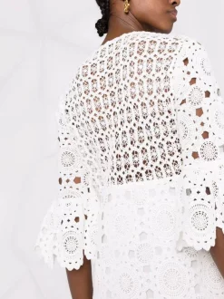 ( Neue Saison ) Maje White Gehäkeltes Kleid Damen 12 ( Neue Saison ) Maje White Gehäkeltes Kleid Damen -Outlet MAJE Store 18032825 38212174 600