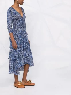 ( Neue Saison ) Maje Kleid Mit Geometrischem Muster INDIGO 11 ( Neue Saison ) Maje Kleid Mit Geometrischem Muster INDIGO -Outlet MAJE Store 18032837 38212385 600