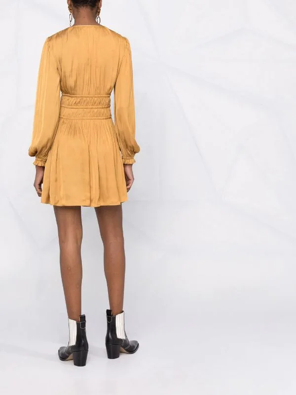 ( Neue Saison ) Maje Kleid Mit Langen Ärmeln 9974 GOLD 8 ( Neue Saison ) Maje Kleid Mit Langen Ärmeln 9974 GOLD – Bild 6