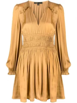 ( Neue Saison ) Maje Kleid Mit Langen Ärmeln 9974 GOLD