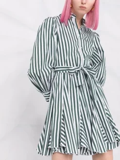 ( Neue Saison ) Maje Ecru / Green Kleid Mit Streifen Damen -Outlet MAJE Store 18032840 38212538 600