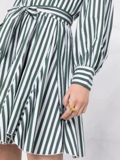 ( Neue Saison ) Maje Ecru / Green Kleid Mit Streifen Damen -Outlet MAJE Store 18032840 38214043 600