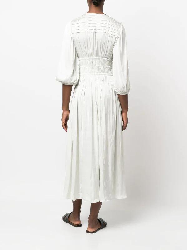 ( Neue Saison ) Maje Green Mittellanges Kleid Damen 6 ( Neue Saison ) Maje Green Mittellanges Kleid Damen – Bild 4