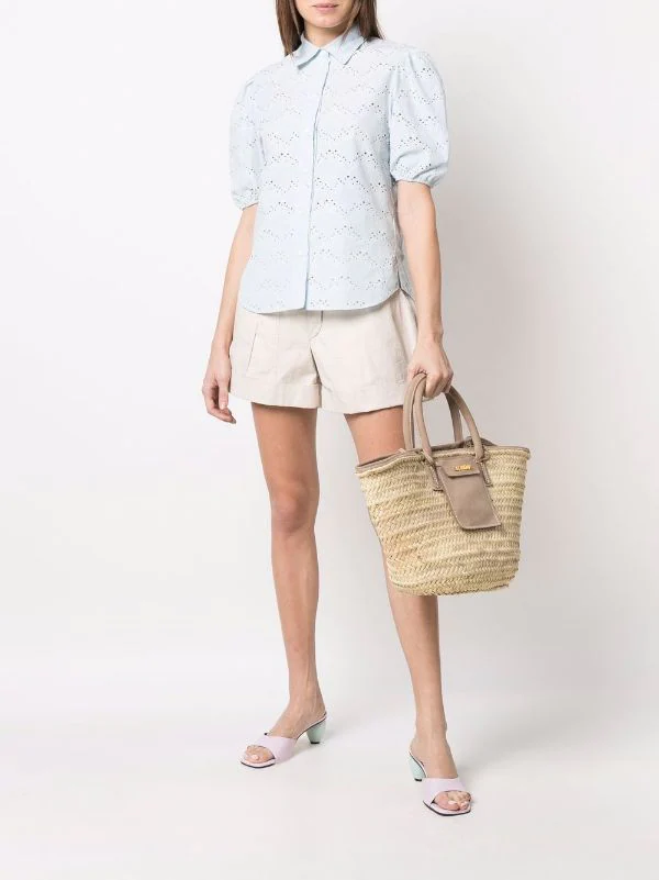 ( Neue Saison ) Maje 0524 BLEU CIEL Klassisches Hemd Damen 4 ( Neue Saison ) Maje 0524 BLEU CIEL Klassisches Hemd Damen – Bild 2