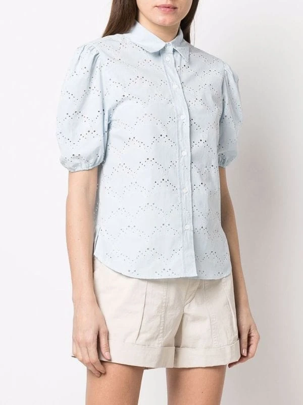 ( Neue Saison ) Maje 0524 BLEU CIEL Klassisches Hemd Damen 5 ( Neue Saison ) Maje 0524 BLEU CIEL Klassisches Hemd Damen – Bild 3