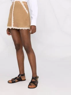 ( Neue Saison ) Maje Bestickter Minirock CAMEL 12 ( Neue Saison ) Maje Bestickter Minirock CAMEL -Outlet MAJE Store 18034073 38233174 600