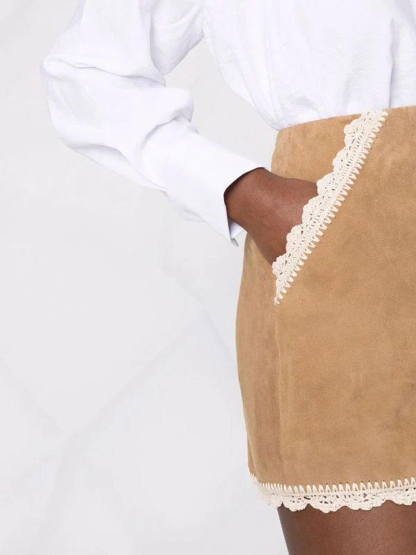 ( Neue Saison ) Maje Bestickter Minirock CAMEL 5 ( Neue Saison ) Maje Bestickter Minirock CAMEL – Bild 3