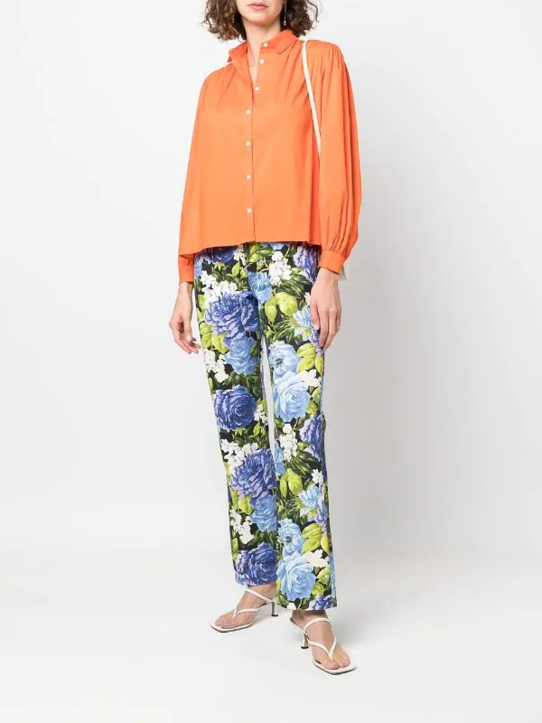 ( Neue Saison ) Maje 0152 Orange Klassisches Hemd Damen 4 ( Neue Saison ) Maje 0152 Orange Klassisches Hemd Damen – Bild 2