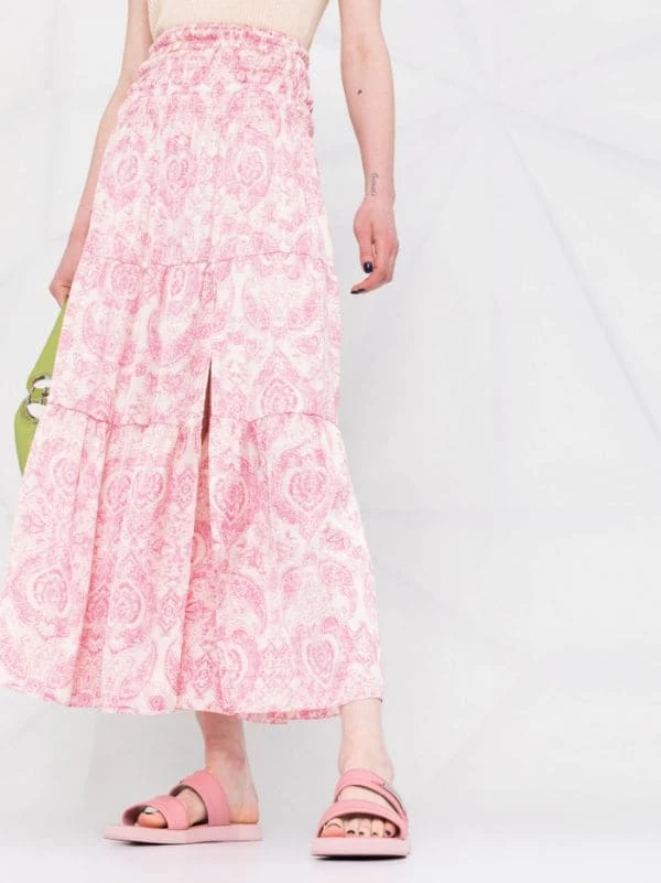 ( Neue Saison ) Maje Midirock Mit Paisley-Print CASHMERE ROSE 7 ( Neue Saison ) Maje Midirock Mit Paisley-Print CASHMERE ROSE – Bild 5