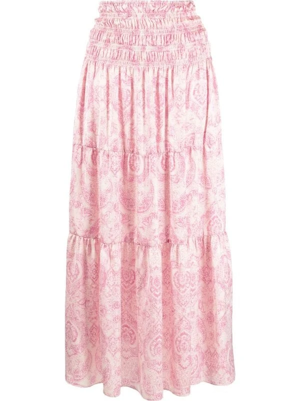 ( Neue Saison ) Maje Midirock Mit Paisley-Print CASHMERE ROSE 3 ( Neue Saison ) Maje Midirock Mit Paisley-Print CASHMERE ROSE