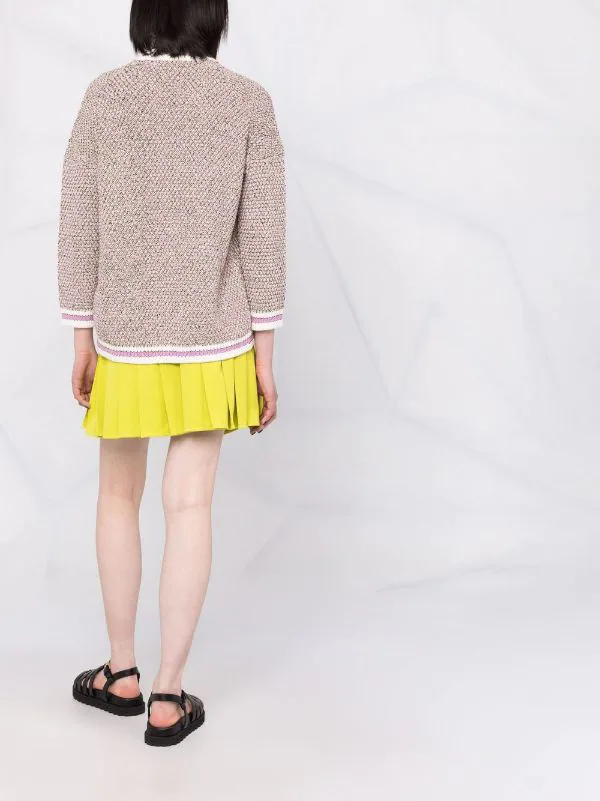 ( Neue Saison ) Maje Fuchsia Cardigan Mit V-Ausschnitt Damen 6 ( Neue Saison ) Maje Fuchsia Cardigan Mit V-Ausschnitt Damen – Bild 4