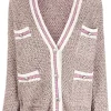 ( Neue Saison ) Maje Fuchsia Cardigan Mit V-Ausschnitt Damen 1 ( Neue Saison ) Maje Fuchsia Cardigan Mit V-Ausschnitt Damen -Outlet MAJE Store 18034109 38202771 600