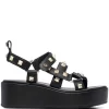 ( Neue Saison ) Maje Verzierte Plateau-Sandalen Damen