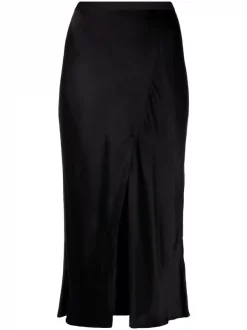 ( Permanente Kollektion ) Maje Rock Mit Schlitz Black