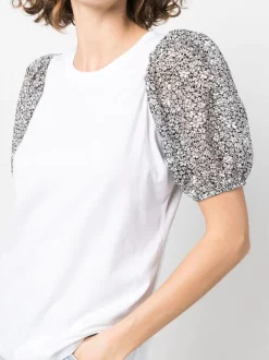 ( Neue Saison ) Maje BLACK / WHITE T-Shirt Mit Puffärmeln Damen 11 ( Neue Saison ) Maje BLACK / WHITE T-Shirt Mit Puffärmeln Damen -Outlet MAJE Store 18034116 38981433 600