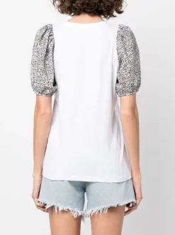 ( Neue Saison ) Maje BLACK / WHITE T-Shirt Mit Puffärmeln Damen 10 ( Neue Saison ) Maje BLACK / WHITE T-Shirt Mit Puffärmeln Damen -Outlet MAJE Store 18034116 38982204 600