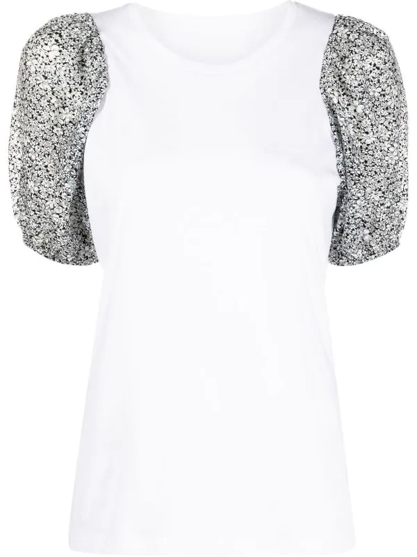 ( Neue Saison ) Maje BLACK / WHITE T-Shirt Mit Puffärmeln Damen 3 ( Neue Saison ) Maje BLACK / WHITE T-Shirt Mit Puffärmeln Damen