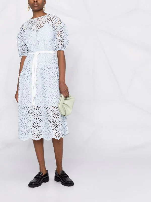 ( Neue Saison ) Maje Midikleid Mit Gürtel BLUE SKY 4 ( Neue Saison ) Maje Midikleid Mit Gürtel BLUE SKY – Bild 2