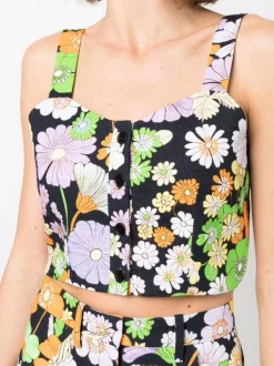 ( Neue Saison ) Maje Cropped-Top Mit Blumen-Print Black Flower Power 11 ( Neue Saison ) Maje Cropped-Top Mit Blumen-Print Black Flower Power -Outlet MAJE Store 18034129 38977032 600