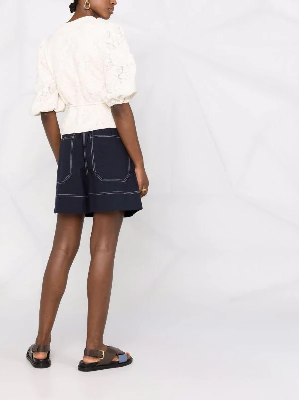 ( Neue Saison ) Maje Ecru Oberteil Mit Pailletten Damen 6 ( Neue Saison ) Maje Ecru Oberteil Mit Pailletten Damen – Bild 4