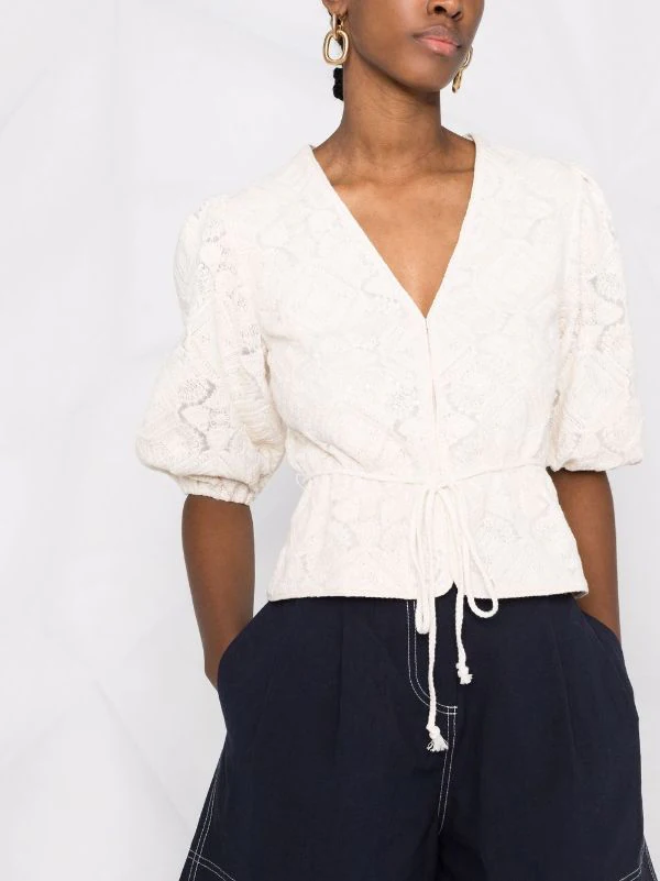 ( Neue Saison ) Maje Ecru Oberteil Mit Pailletten Damen 5 ( Neue Saison ) Maje Ecru Oberteil Mit Pailletten Damen – Bild 3