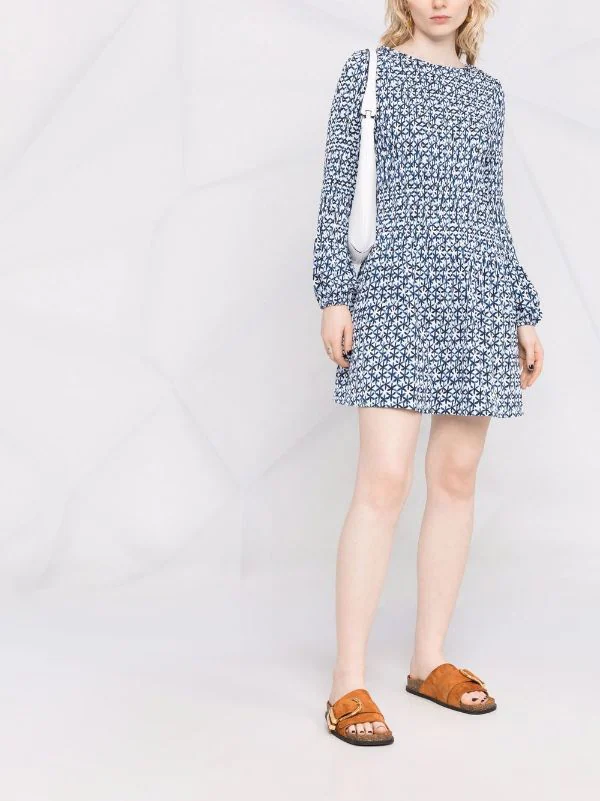 ( Neue Saison ) Maje INDIGO Kleid Mit Grafischem Print Damen 4 ( Neue Saison ) Maje INDIGO Kleid Mit Grafischem Print Damen – Bild 2