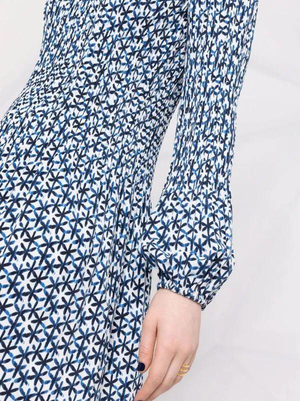 ( Neue Saison ) Maje INDIGO Kleid Mit Grafischem Print Damen 5 ( Neue Saison ) Maje INDIGO Kleid Mit Grafischem Print Damen – Bild 3