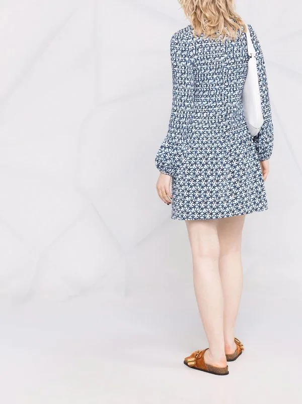 ( Neue Saison ) Maje INDIGO Kleid Mit Grafischem Print Damen 6 ( Neue Saison ) Maje INDIGO Kleid Mit Grafischem Print Damen – Bild 4