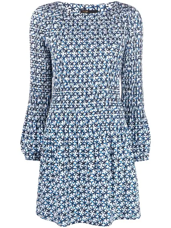 ( Neue Saison ) Maje INDIGO Kleid Mit Grafischem Print Damen 3 ( Neue Saison ) Maje INDIGO Kleid Mit Grafischem Print Damen