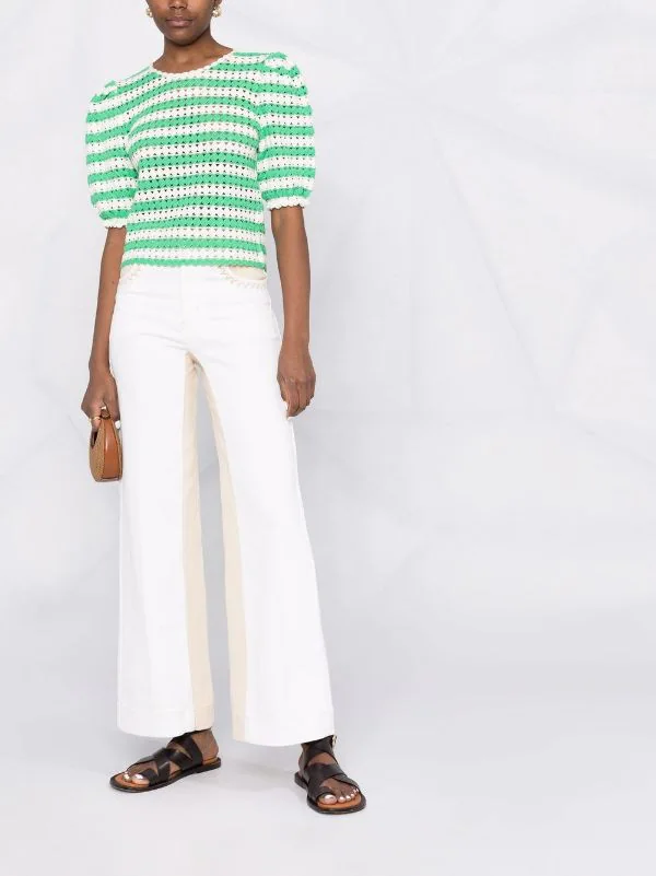 ( Neue Saison ) Maje Marigna Top Ecru / Green 4 ( Neue Saison ) Maje Marigna Top Ecru / Green – Bild 2