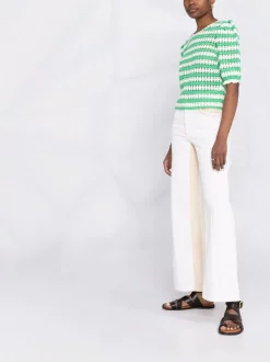 ( Neue Saison ) Maje Marigna Top Ecru / Green 13 ( Neue Saison ) Maje Marigna Top Ecru / Green -Outlet MAJE Store 18034151 38202550 600