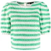 ( Neue Saison ) Maje Marigna Top Ecru / Green