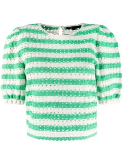 ( Neue Saison ) Maje Marigna Top Ecru / Green