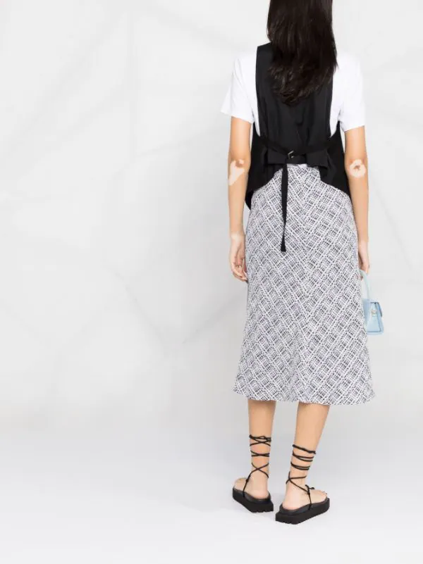 ( Neue Saison ) Maje Tweed-Midirock In A-Linie BLEU 8 ( Neue Saison ) Maje Tweed-Midirock In A-Linie BLEU – Bild 6