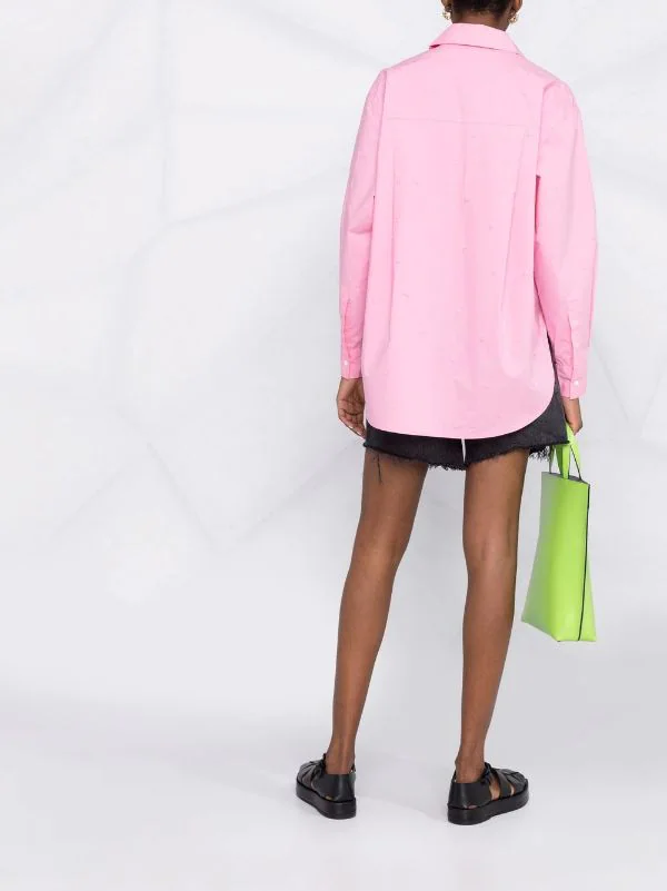 ( Neue Saison ) Maje Hemd Mit Klassischem Kragen Pink 8 ( Neue Saison ) Maje Hemd Mit Klassischem Kragen Pink – Bild 6