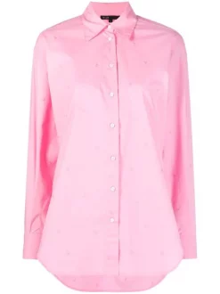 ( Neue Saison ) Maje Hemd Mit Klassischem Kragen Pink