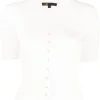 ( Neue Saison ) Maje White Kurzärmeliges Strickoberteil Damen -Outlet MAJE Store 18034156 39673538 600