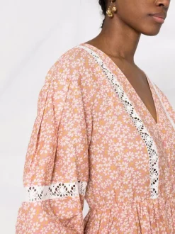 ( Neue Saison ) Maje Florales Kleid Mit Puffärmeln Pink Daisy 10 ( Neue Saison ) Maje Florales Kleid Mit Puffärmeln Pink Daisy -Outlet MAJE Store 18034160 38221462 600