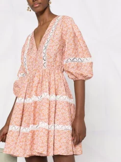 ( Neue Saison ) Maje Florales Kleid Mit Puffärmeln Pink Daisy 12 ( Neue Saison ) Maje Florales Kleid Mit Puffärmeln Pink Daisy -Outlet MAJE Store 18034160 38223479 600