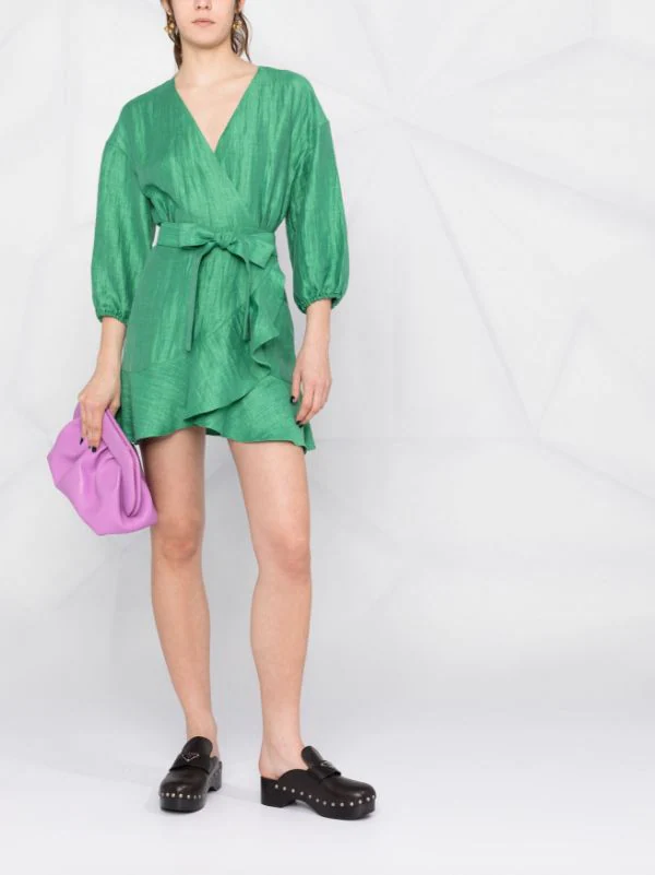 ( Neue Saison ) Maje Wickelkleid Mit Rüschen Damen 4 ( Neue Saison ) Maje Wickelkleid Mit Rüschen Damen – Bild 2