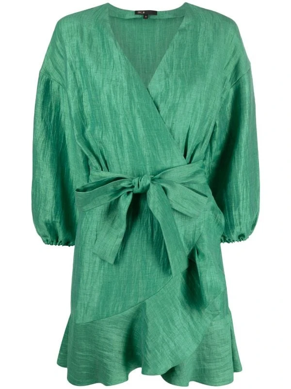 ( Neue Saison ) Maje Wickelkleid Mit Rüschen Damen 3 ( Neue Saison ) Maje Wickelkleid Mit Rüschen Damen