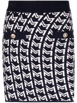 ( Neue Saison ) Maje Intarsien-Rock Mit Monogramm Damen