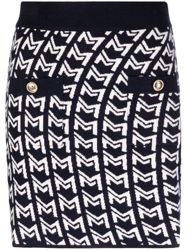 ( Neue Saison ) Maje Intarsien-Rock Mit Monogramm Damen 3 ( Neue Saison ) Maje Intarsien-Rock Mit Monogramm Damen