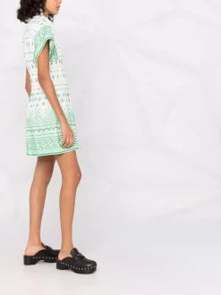 ( Neue Saison ) Maje Ecru / Green Besticktes Kleid Damen -Outlet MAJE Store 18034177 38212116 600