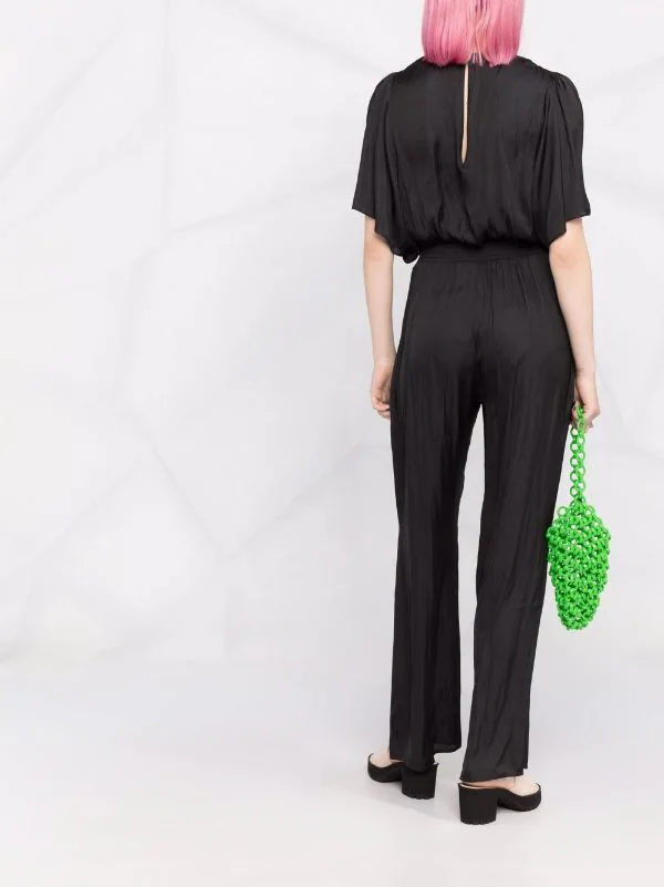 ( Permanente Kollektion ) Maje Jumpsuit Mit Drapierten Ärmeln Black 8 ( Permanente Kollektion ) Maje Jumpsuit Mit Drapierten Ärmeln Black – Bild 6