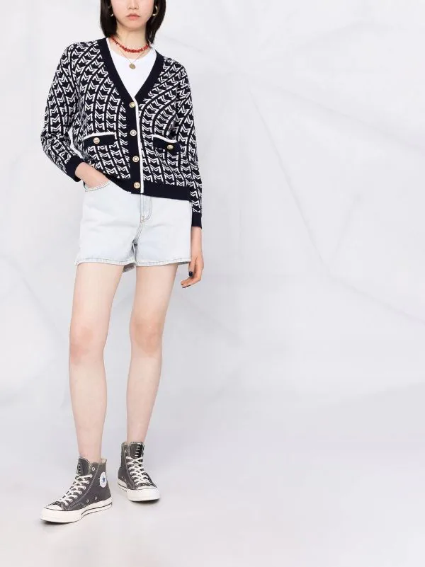 ( Neue Saison ) Maje Cardigan Mit Monogramm Navy 4 ( Neue Saison ) Maje Cardigan Mit Monogramm Navy – Bild 2