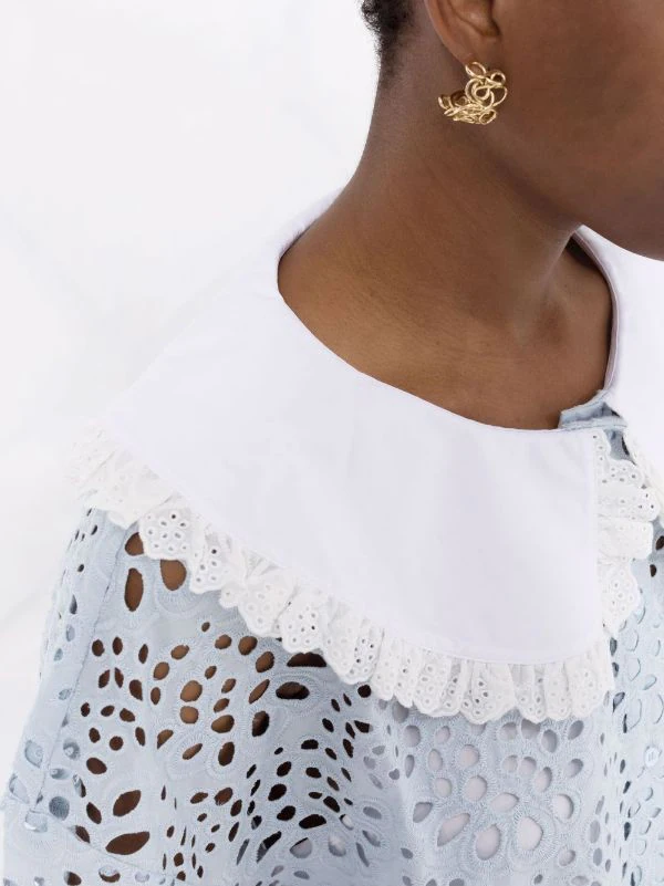 ( Neue Saison ) Maje Bestickte Bluse Mit Latzkragen Damen 5 ( Neue Saison ) Maje Bestickte Bluse Mit Latzkragen Damen – Bild 3