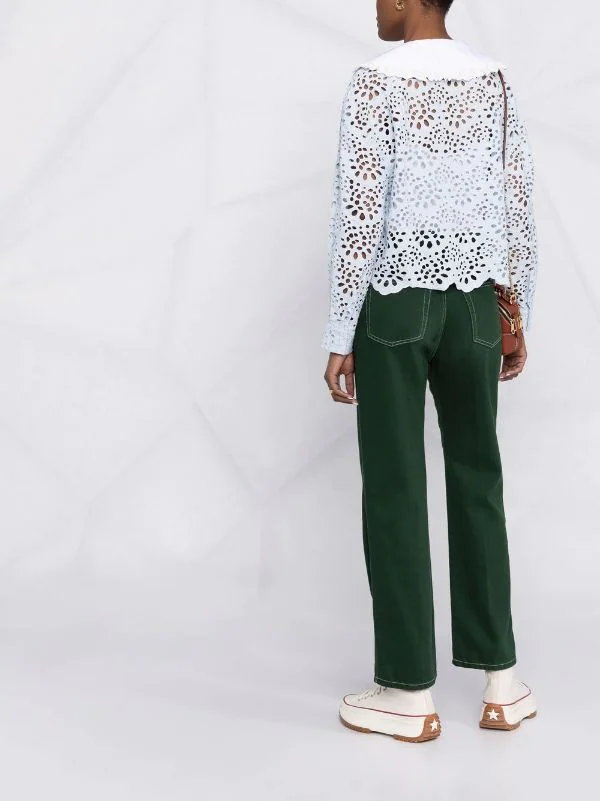 ( Neue Saison ) Maje Bestickte Bluse Mit Latzkragen Damen 8 ( Neue Saison ) Maje Bestickte Bluse Mit Latzkragen Damen – Bild 6